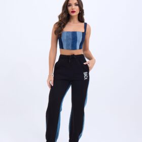 6890 KOT CROP-MAVİ