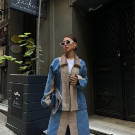 CHANEL GARNİLİ KOT MONT - Bej