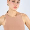 Halter Yaka Ribana Atlet - Süt Kahve - Görsel 3