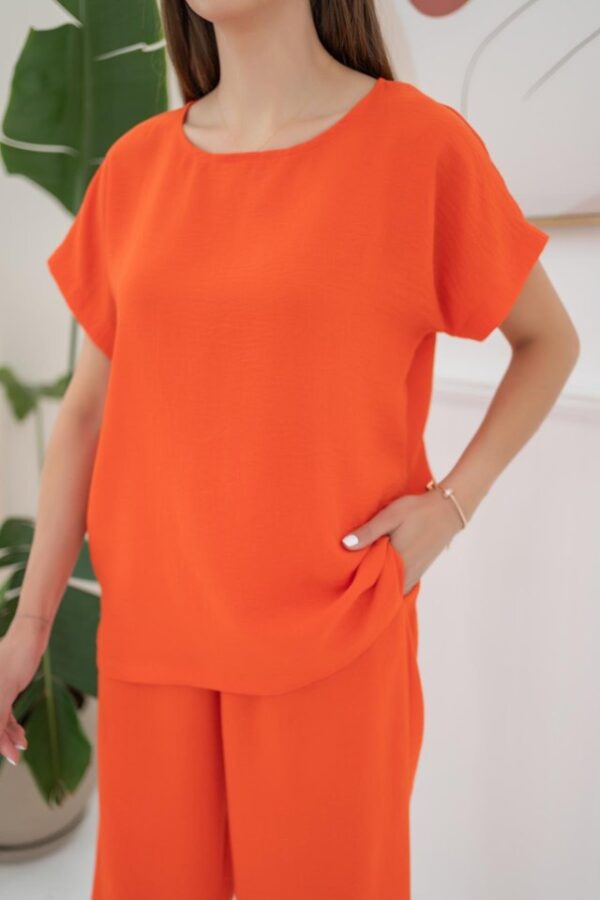 Oranj T-Shirt Ve Pantolon Takım - Görsel 3