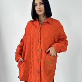 Oranj Cepli Kapitone Gömlek