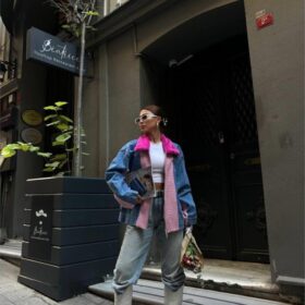 CHANEL GARNİLİ KOT MONT - Fuşya