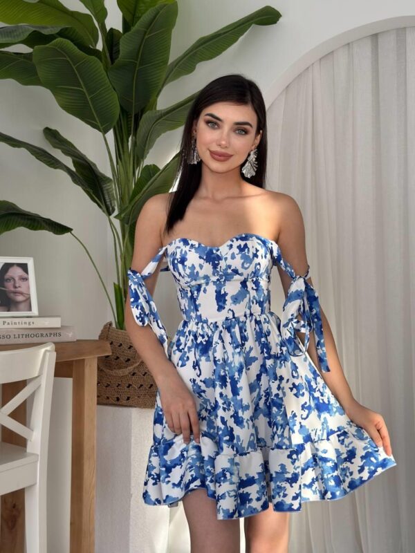 Orew Omuz Bağlamalı Elbise - Görsel 4