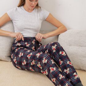 4323 Desenli Pijama Altı - Lacivert