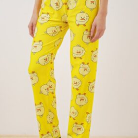 4323 Desenli Pijama Altı - Sarı