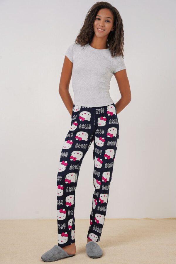 4323 Desenli Pijama Altı - A.Lacivert - Görsel 2