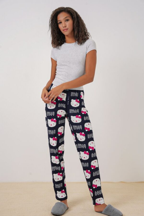 4323 Desenli Pijama Altı - A.Lacivert - Görsel 3