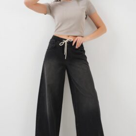 Bol Paça Kot Pantolon 6705 - Siyah