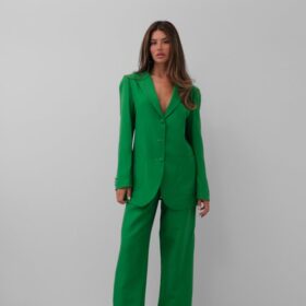 Bel Katlamalı Pantolon Blazer Ceket Takım