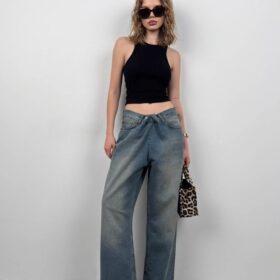 Halter Yaka Kolsuz Bluz