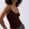 Önü Büzgülü Askılı Bodysuit - Görsel 2