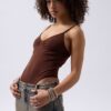 Önü Büzgülü Askılı Bodysuit - Görsel 3
