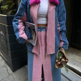 CHANEL GARNİLİ KOT MONT - Fuşya