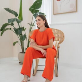 Oranj T-Shirt Ve Pantolon Takım