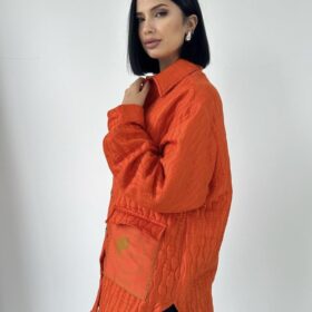 Oranj Cepli Kapitone Gömlek