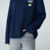 Ayıcık Nakışlı SweatShirt - Lacivert - Görsel 3