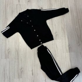 Kadın Üst Çıtçıt Düğmeli Ceket, İç Kaşkorse Atlet, Şertit Detay Pantalon Üçlü Takım
