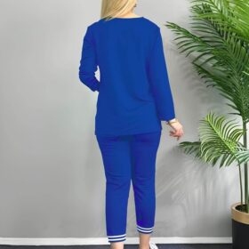 Kadın Uzun Kollu Ribana Detay Viskon Iki Iplik Ikili Takım
