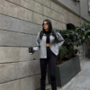 KAŞE GÖMLEK CEKET YANDAN CEP DETAYLI - Gri - Görsel 2