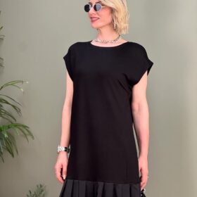 Kadın Viskon Kumaş Mini Tunik Detaylı Elbise