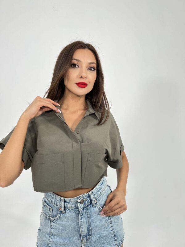 6882 BLUZ-HAKİ - Görsel 3