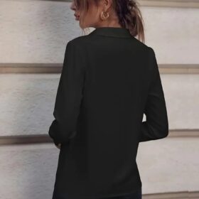 Kadın Uzun Kollu Yakalı Trikoton Gömlek