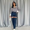 Mavi Askılı İki Parça Jeans Pantolon - Görsel 2
